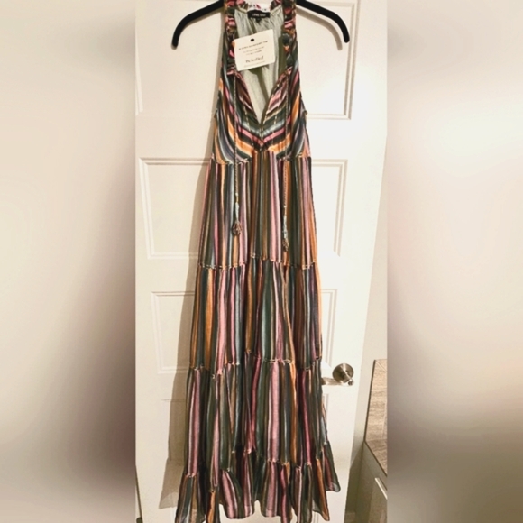 Hartly Love Sam Striped Sleeveless Multi-Color Long Dress sz xs - Picture 9 of 13